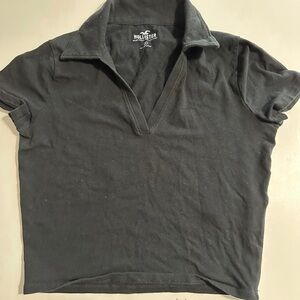 Hollister Women's Black Button Down Shirt